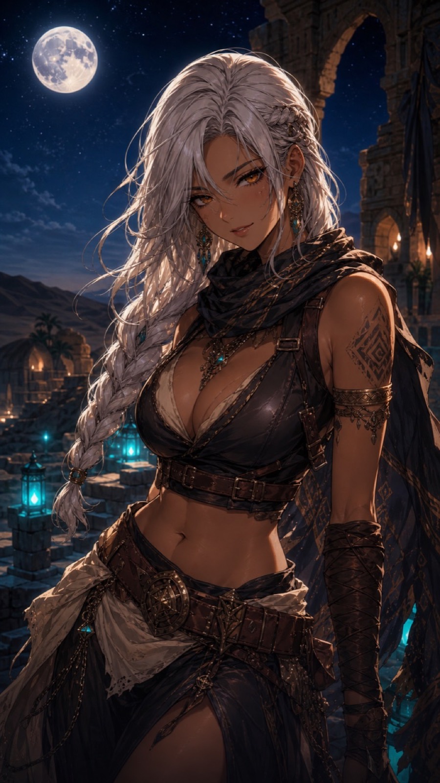 Fantasy rogue anime companion portrait